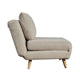 Cream |#| Convertible Tri-Fold Chair with Pillow and Hideaway Legs in Cream Boucle