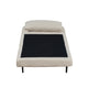 Cream |#| Convertible Tri-Fold Chair with Pillow and Hideaway Legs in Cream Boucle