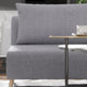 Light Gray |#| Convertible Tri-Fold Chair with Pillow and Hideaway Legs in Light Gray Fabric