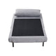 Light Gray |#| Convertible Tri-Fold Chair with Pillow and Hideaway Legs in Light Gray Fabric