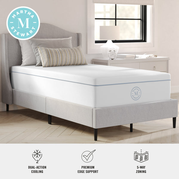 Twin |#| Medium-Firm Pocket Spring and Foam Hybrid Dual-Action Cooling Mattress - Twin