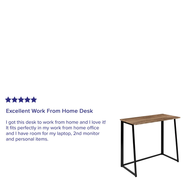 Small 36inch Rustic Natural Home Office Folding Computer Desk - Laptop Desk