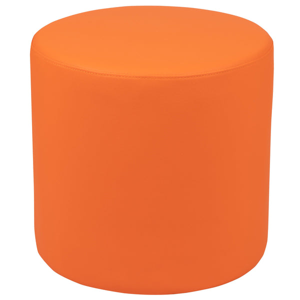 Orange |#| 18inchH Soft Seating Flexible Circle for Classrooms and Common Spaces - Orange