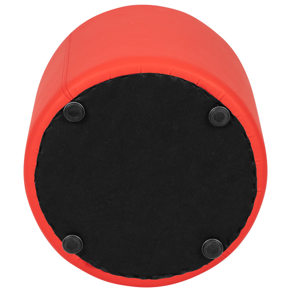 Red |#| 18inchH Soft Seating Flexible Circle for Classrooms and Common Spaces - Red