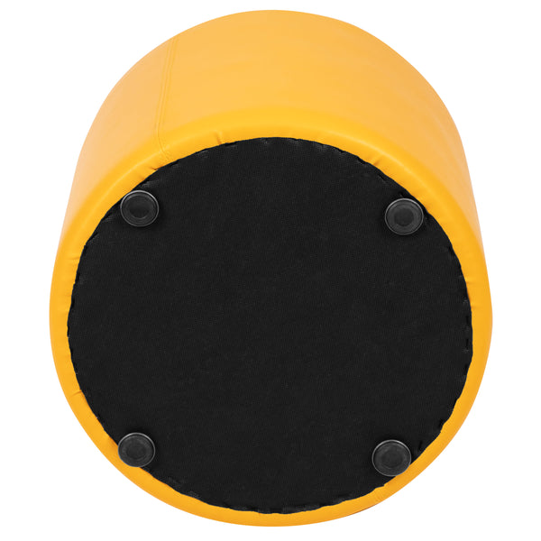 Yellow |#| 18inchH Soft Seating Flexible Circle for Classrooms and Common Spaces - Yellow