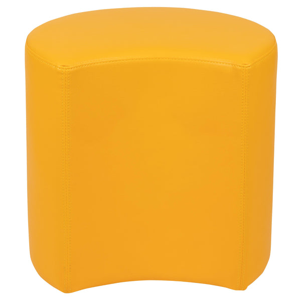 Yellow |#| 18inchH Soft Seating Flexible Moon for Classrooms and Common Spaces - Yellow