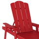 Red |#| All-Weather Commercial Adjustable Lounge Chair with Fold Out Cupholder - Red