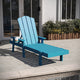 Blue |#| Set of 2 All-Weather Commercial Adjustable Lounge Chairs with Cupholders - Blue