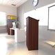 Mahogany |#| Stand-Up Wood Lectern in Mahogany with Adjustable Shelving and Slanted Top