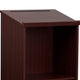 Mahogany |#| Stand-Up Wood Lectern in Mahogany with Adjustable Shelving and Slanted Top