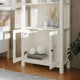 White |#| 3 Tier Farmhouse Style Storage Cabinet Bookshelf with Glass Doors - White