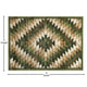 Green,6' x 9' |#| Southwestern Style Diamond Patterned Indoor Area Rug - Green - 6' x 9'