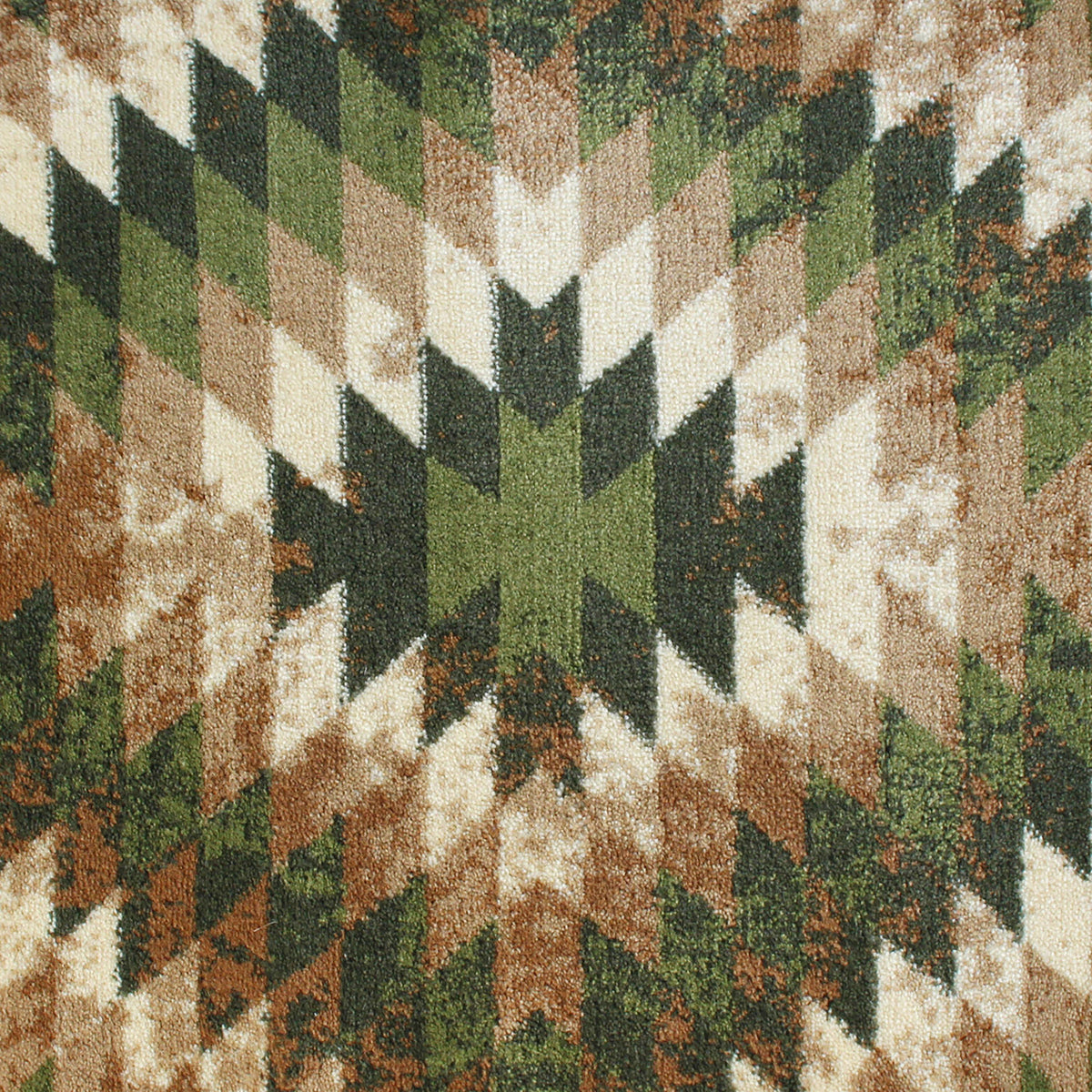Green,2' x 11' |#| Southwestern Style Diamond Patterned Indoor Area Rug - Green - 2' x 11'