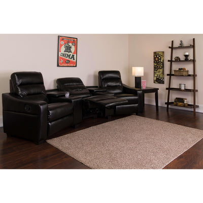 Theatre Seats | LeatherSoft Reclining Home Theatre Sectional Sofa