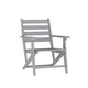Gray |#| All-Weather Commercial Adirondack Dining Chair with Fold Out Cupholder - Gray