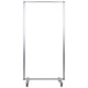 Transparent Acrylic Mobile Partition with Lockable Casters, 72inchH x 36inchL