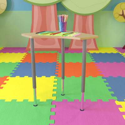 Triangular Collaborative Student Desk (Adjustable from 22.3" to 34") - Home and Classroom - View 2