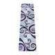 Purple,2' x 7' |#| Modern Distressed Swirl Abstract Style Indoor Area Rug in Purple - 2' x 7'