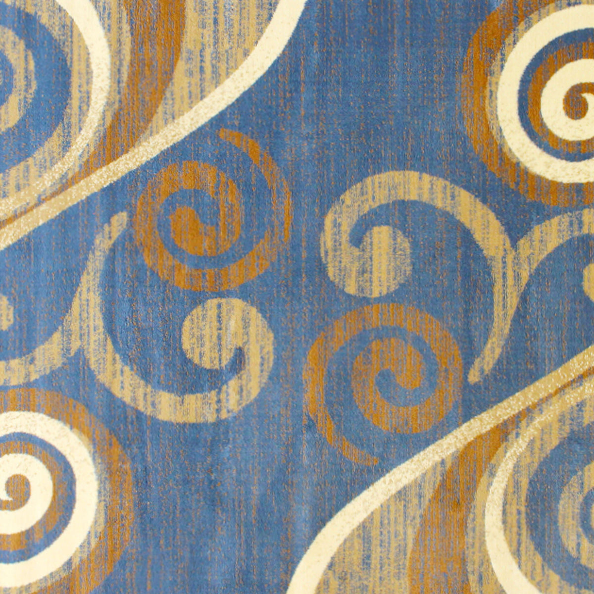 Blue,5' x 7' |#| Modern Distressed Swirl Abstract Style Indoor Area Rug in Blue - 5' x 7'