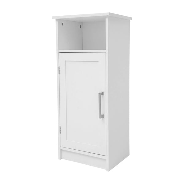 White |#| Modern Bathroom Storage Cabinet with Magnetic Close Door and 3 shelves - White