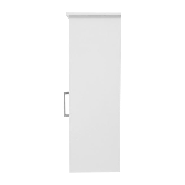 White |#| Modern Bathroom Storage Cabinet with Magnetic Close Door and 3 shelves - White