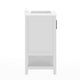 White Frame/Black Hardware,24" |#| 24" Bathroom Vanity with Sink, Open Storage & Black Hardware in White
