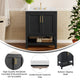 Black Frame/Gold Hardware,30" |#| 30" Bathroom Vanity with Sink, Open Storage & Gold Hardware in Black