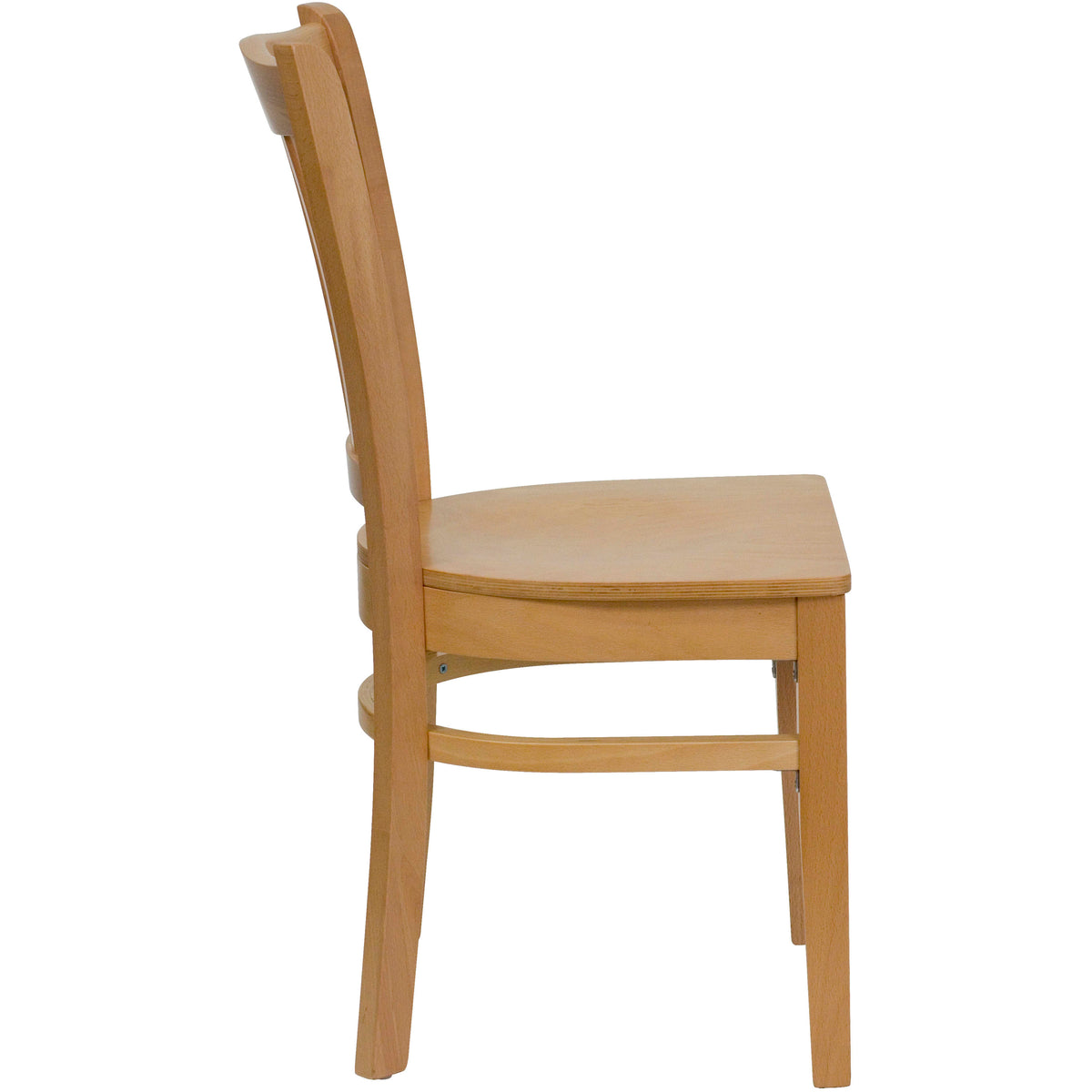 Natural Wood Seat/Natural Wood Frame |#| Vertical Slat Back Natural Wood Restaurant Chair - Hospitality Seating