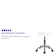 White |#| Vibrant White Tractor Seat and Chrome Stool - Drafting & Office Stools