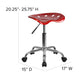 Wine Red |#| Vibrant Wine Red Tractor Seat and Chrome Stool - Drafting & Office Stools