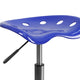 Nautical Blue |#| Vibrant Nautical Blue Tractor Seat and Chrome Stool - Drafting & Office Stools