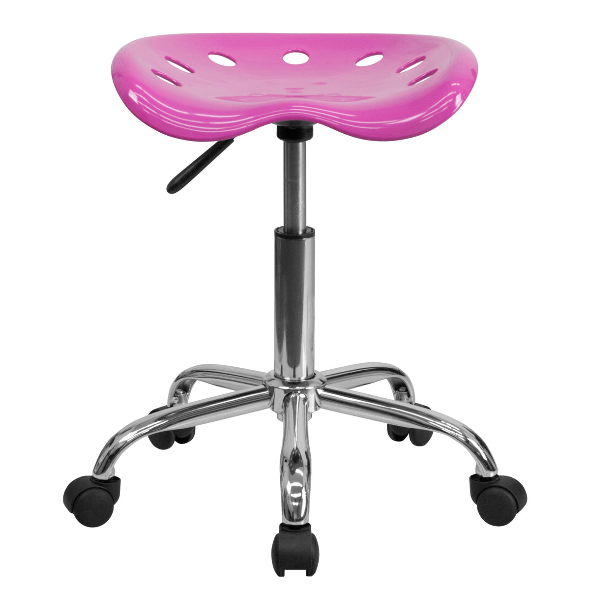 Candy Heart |#| Vibrant Candy Heart Tractor Seat and Chrome Stool - Drafting & Office Stools