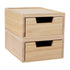 Weston Stackable Wooden Storage Boxes with Drawers, Office Desktop Organizers, Set of 2, 5.25" x 7"