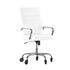 Whitney High Back Executive Swivel Office Chair with Black Frame, Arms, and Transparent Roller Wheels