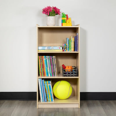Wooden School Classroom Storage Cabinet/Bookshelf for Commercial or Home Use - Safe, Kid Friendly Design (Natural) - View 2