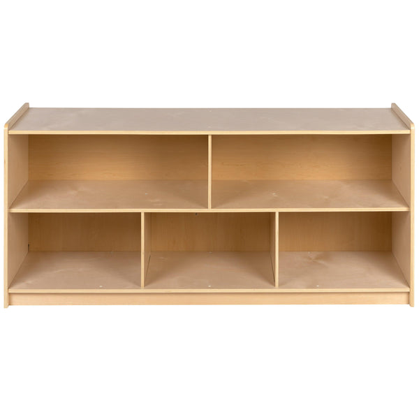 24"H x 48"L |#| Wooden 5 Section School Classroom Storage Cabinet for Commercial or Home Use