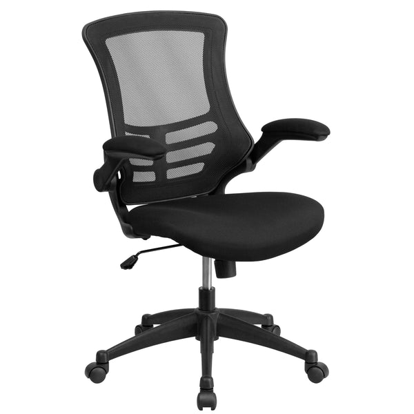 Office Set-Glass Computer Desk, Ergonomic Mesh Office Chair, Filing Cabinet