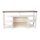 White |#| TV Stand for up to 60inch TV's with Adjustable Shelf and Storage - White/Rustic