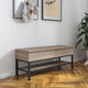 Gray |#| Farmhouse Entryway Bench with Hinged Lift Top and Storage in Gray