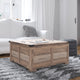 Gray Wash |#| Farmhouse Coffee Table with Hinged Lift Top and Storage in Gray Wash