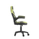 Neon Green |#| Office Gaming Chair with Skater Wheels & Flip Up Arms - Green LeatherSoft