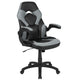 Gray |#| High Back Gray/Black Racing Style Ergonomic Gaming Chair with Flip-Up Arms