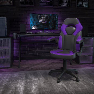 X10 Gaming Chair Racing Office Ergonomic Computer PC Adjustable Swivel Chair with Flip-up Arms - View 2