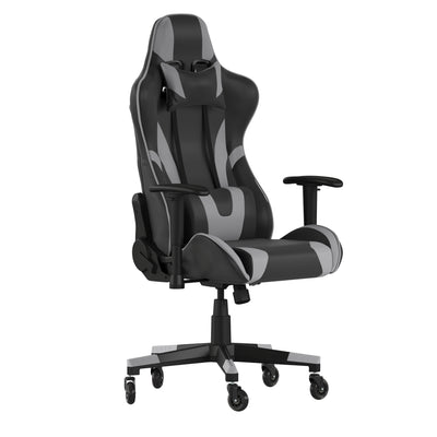 X20 Gaming Chair Racing Office Computer PC Adjustable Chair with Reclining Back and Transparent Roller Wheels - View 1
