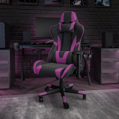 X20 Gaming Chair Racing Office Ergonomic Computer PC Adjustable Swivel Chair with Fully Reclining Back in Red LeatherSoft - View 2
