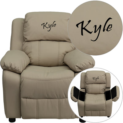 personalized kid recliner with embroidery