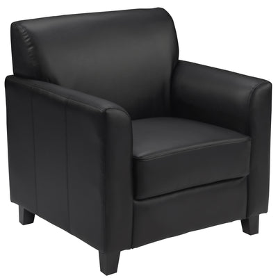 black leathersoft reception chair
