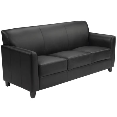 black leathersoft sofa