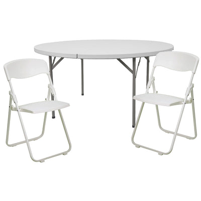 plastic folding table and chairs