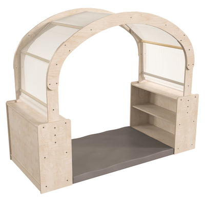 early education wood reading nook